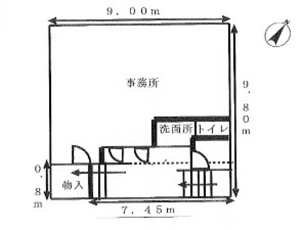 江東区富丘1丁目貸事務所 2 フロア図面 9