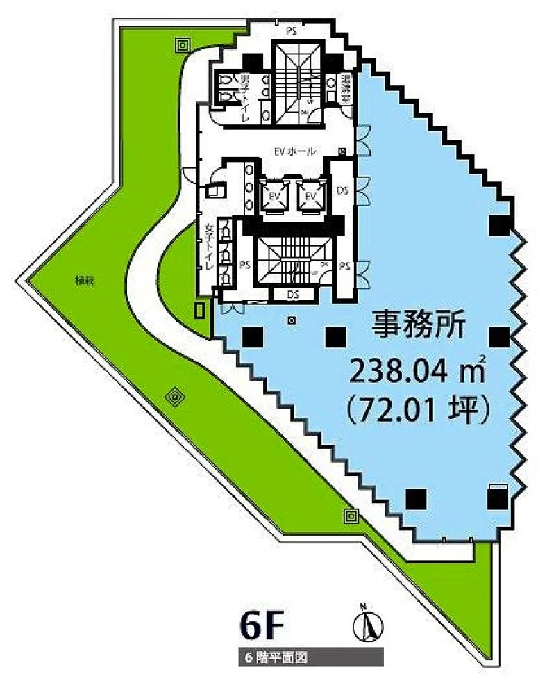 オフィスニューガイア東陽町No.64 6 フロア図面 1