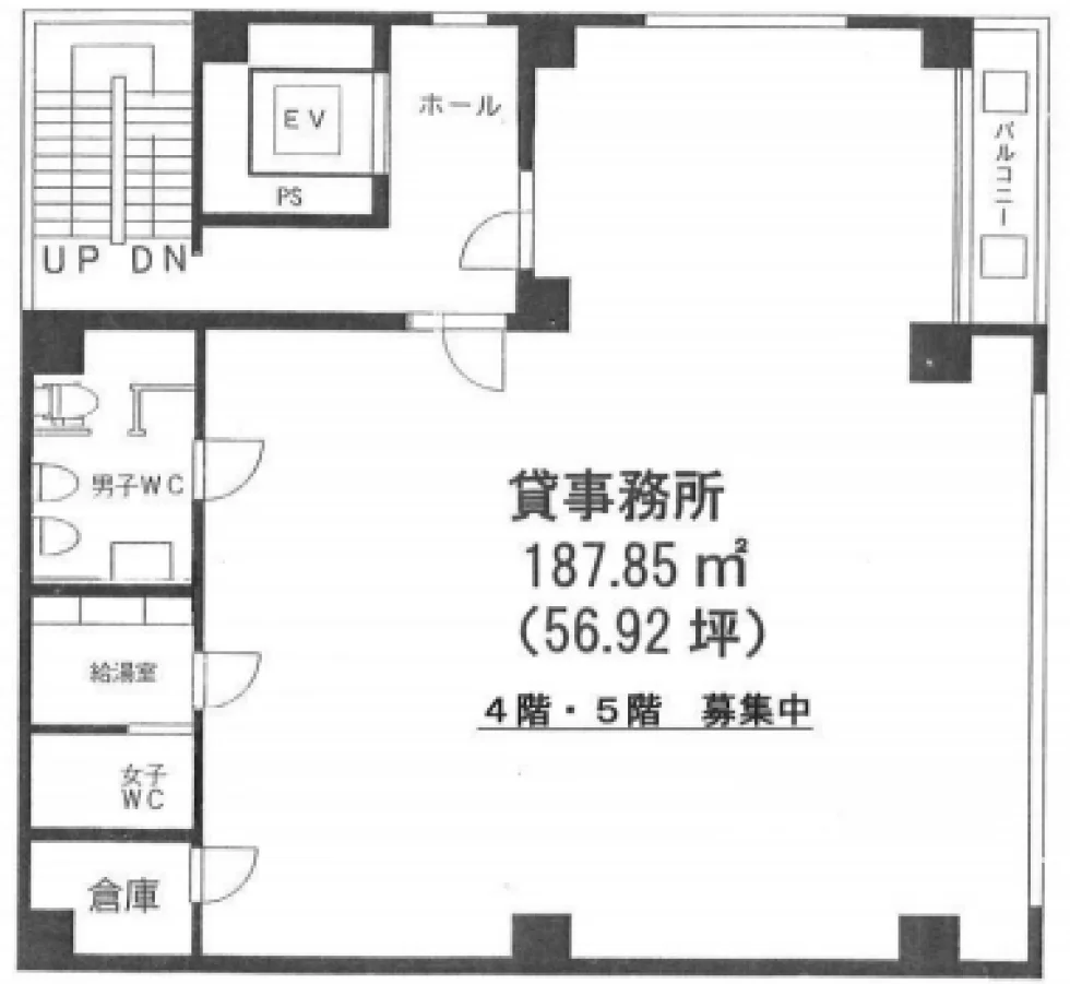 リードシー住吉ビル 4 フロア図面 1