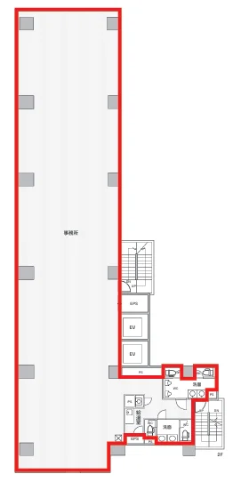 門前仲町トーセイビル 6 フロア図面 1