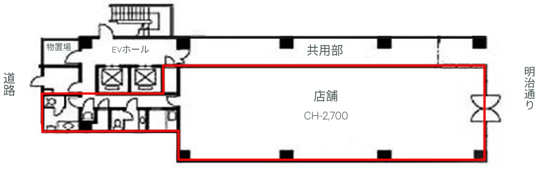 エスプリ亀戸ビル 1 フロア図面 1