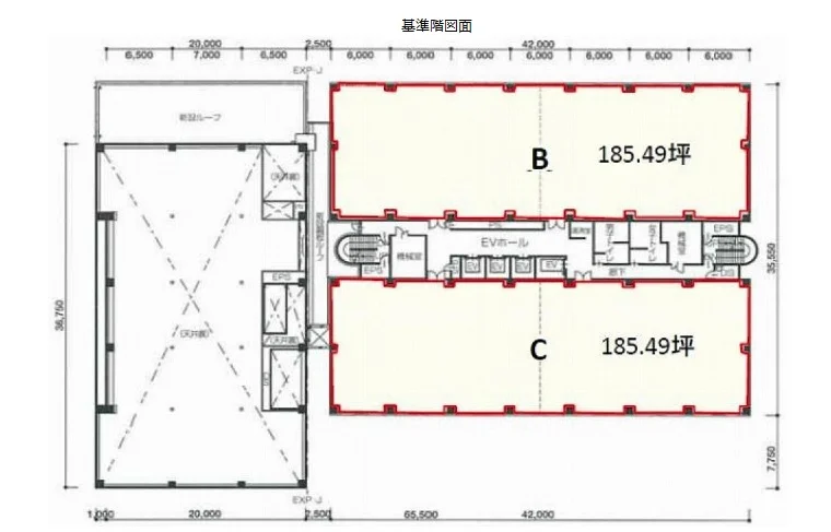 JMFビル東陽町01 7 フロア図面 1