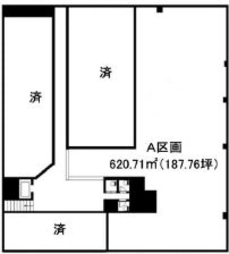 パシフィック第2門前仲町ビル 2 フロア図面 1