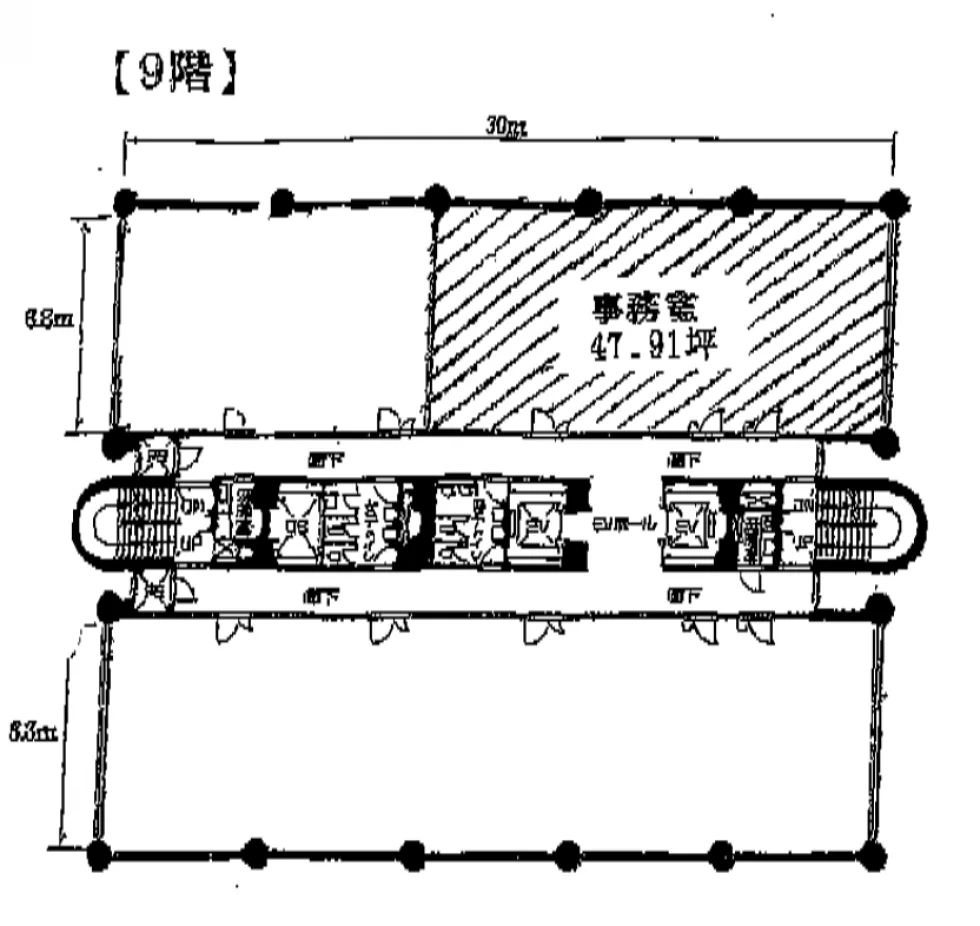 東京原木会館 9 フロア図面 1