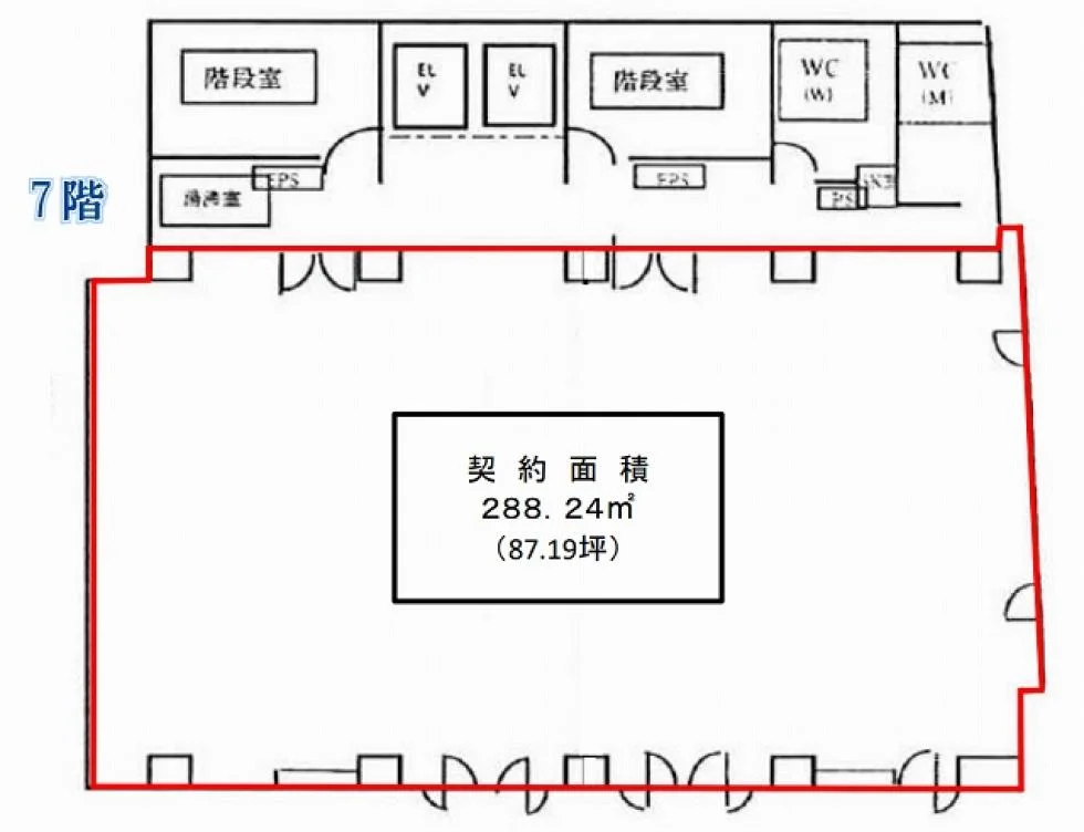 飯野ビル(IINO BUILDING) 7 フロア図面 1