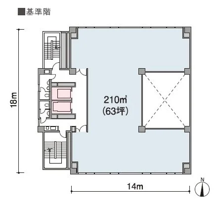 亀戸東口駅前ビル 5 フロア図面 1
