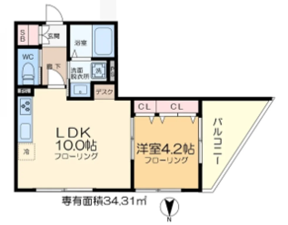 イプシロン亀戸 4 フロア図面 1