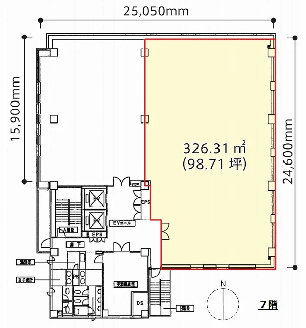芝1丁目ビル(芝一丁目ビル) 7 フロア図面 9