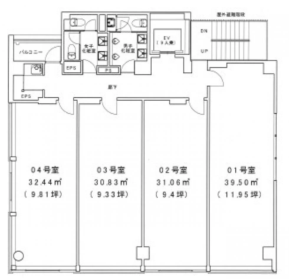 デニス赤坂ビル 3 フロア図面 9