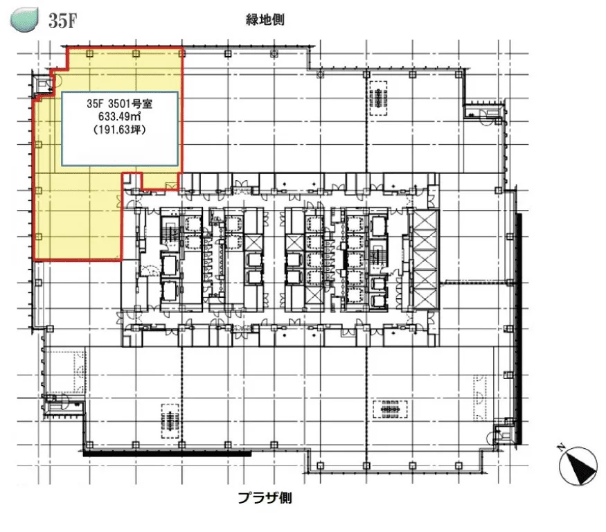 東京ミッドタウン・タワー 35 フロア図面 7