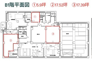 日本生命三田ビル B1 フロア図面 1
