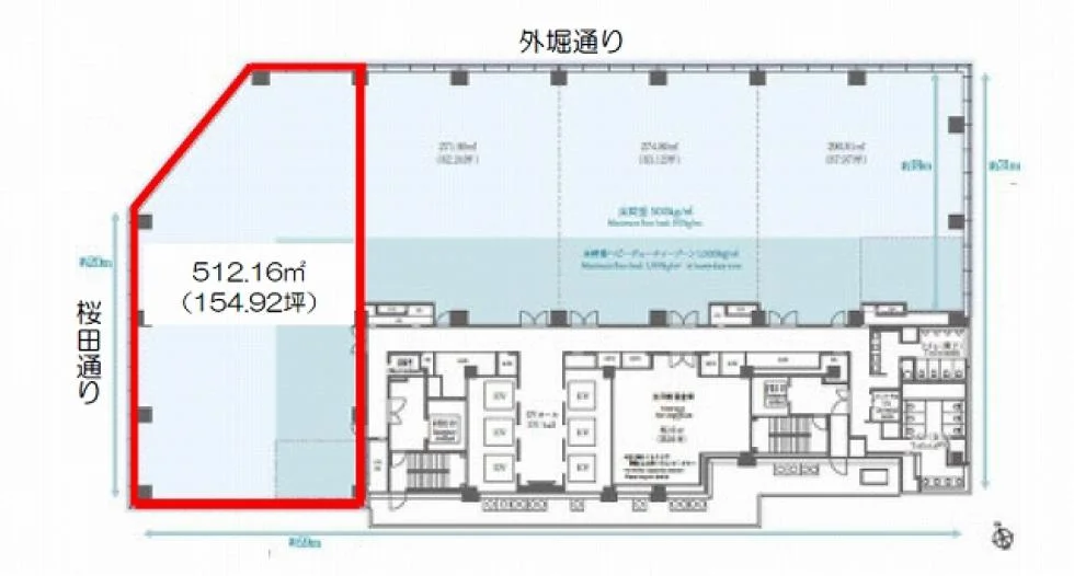 東京虎ノ門グローバルスクエア 22 フロア図面 9