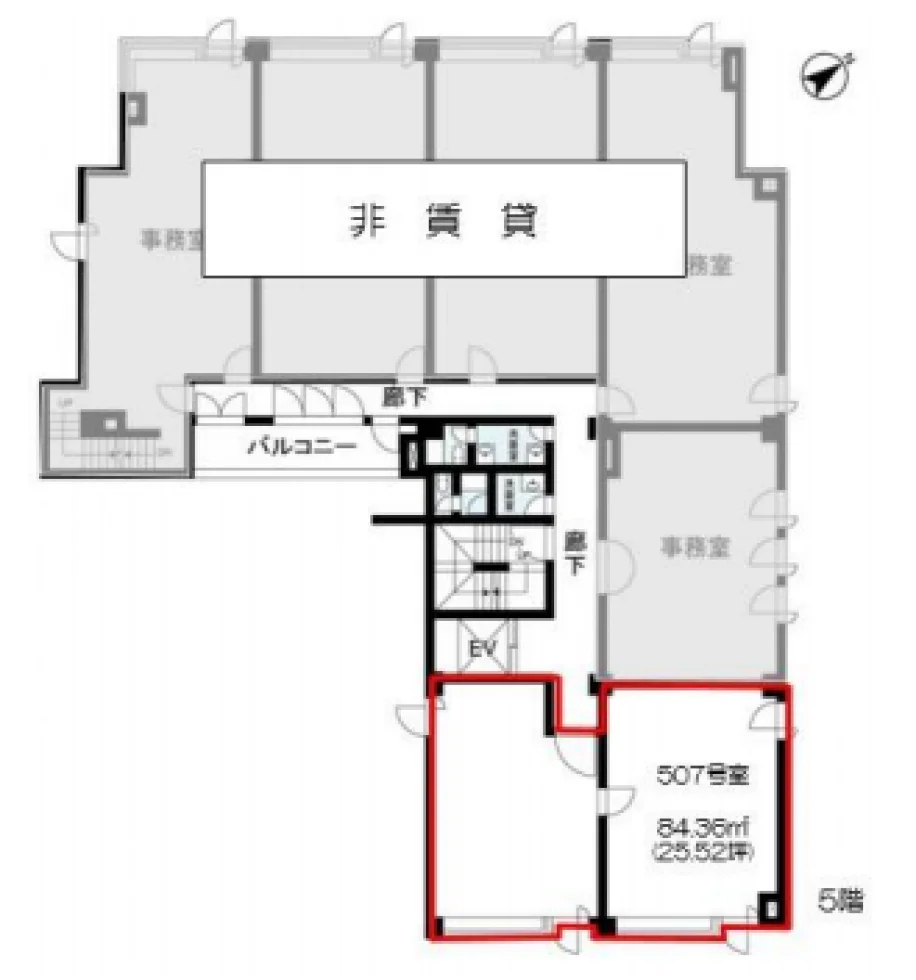 愛宕山弁護士ビル 5 フロア図面 5