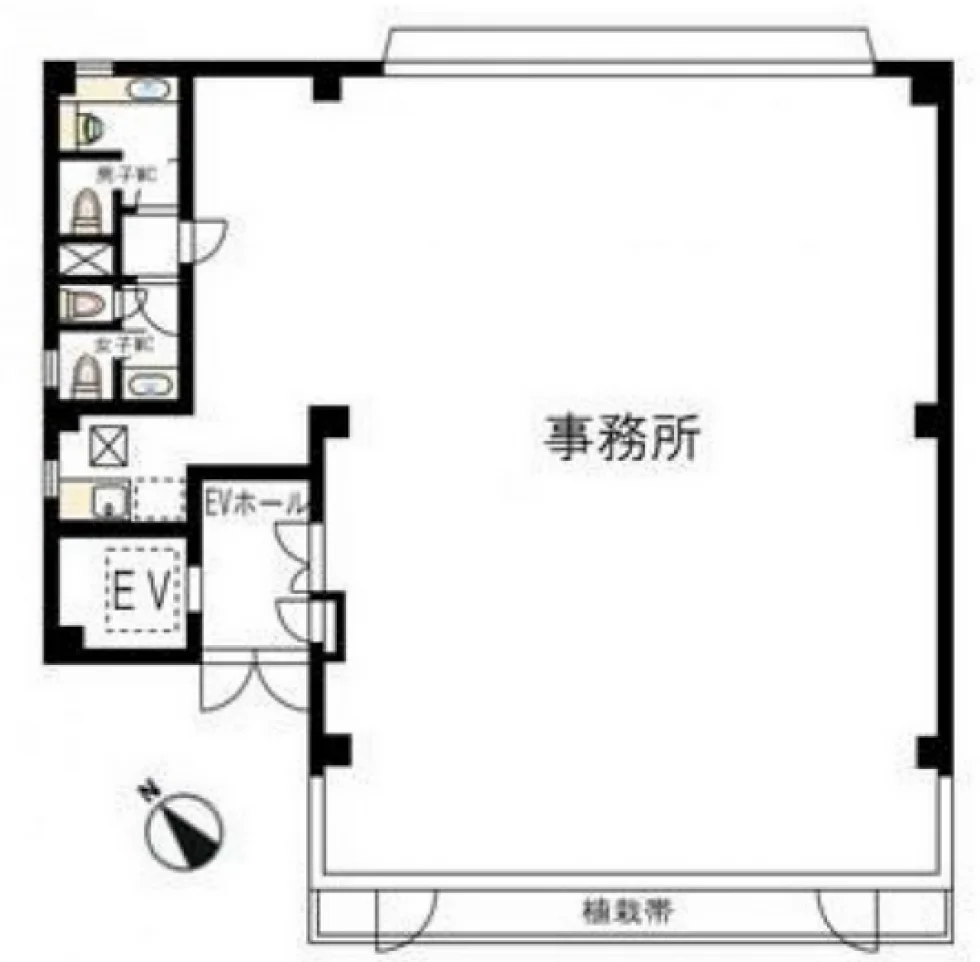 赤坂STビル 4 フロア図面 1
