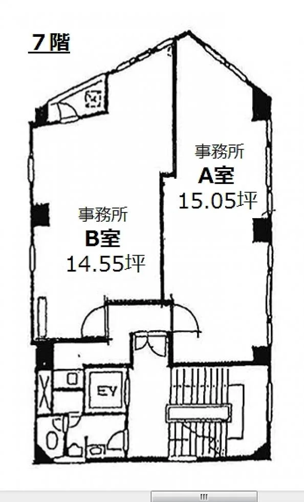 虎ノ門興業ビル(虎之門興業ビル) 7 フロア図面 1