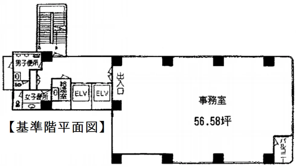 日本工築2号館ビル 2 フロア図面 11
