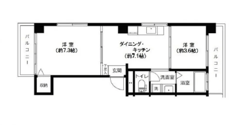 麻布長岡ハイツ 4 フロア図面 6