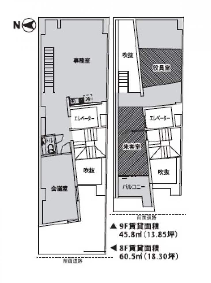 SK麻布十番ビル 8 フロア図面 1