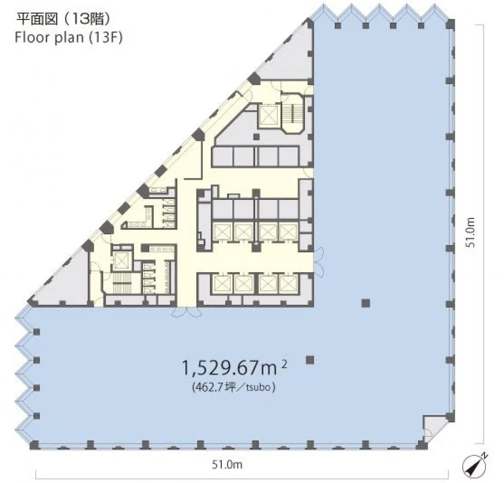 城山トラストタワー 13 フロア図面 9