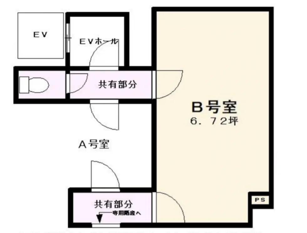川島ビル B1 フロア図面 1