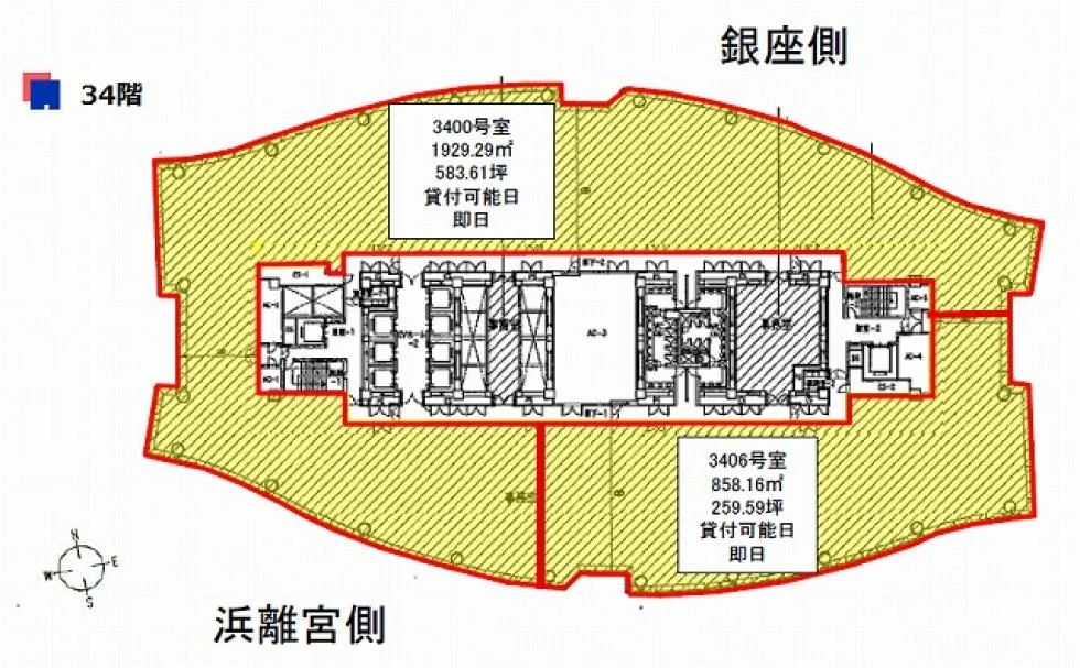 汐留シティセンター 34 フロア図面 9