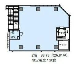 愛場新橋タワー(AIBA SHIMBASHI TOWER) 2 フロア図面 1