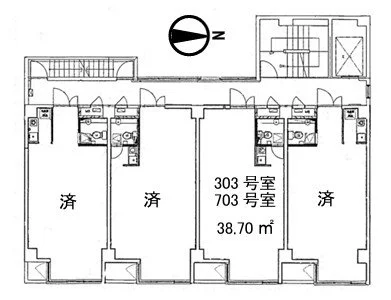 第2横芝ビル(パールハイツ横芝) 7 フロア図面 5