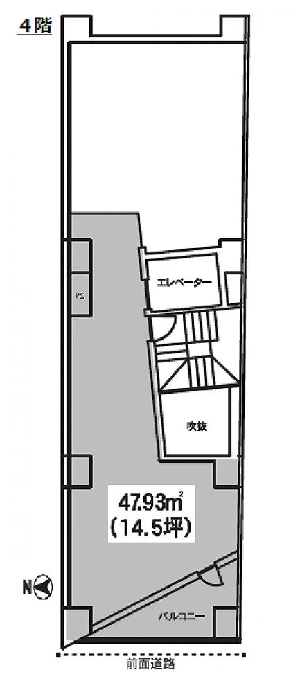 SK麻布十番ビル 4 フロア図面 1
