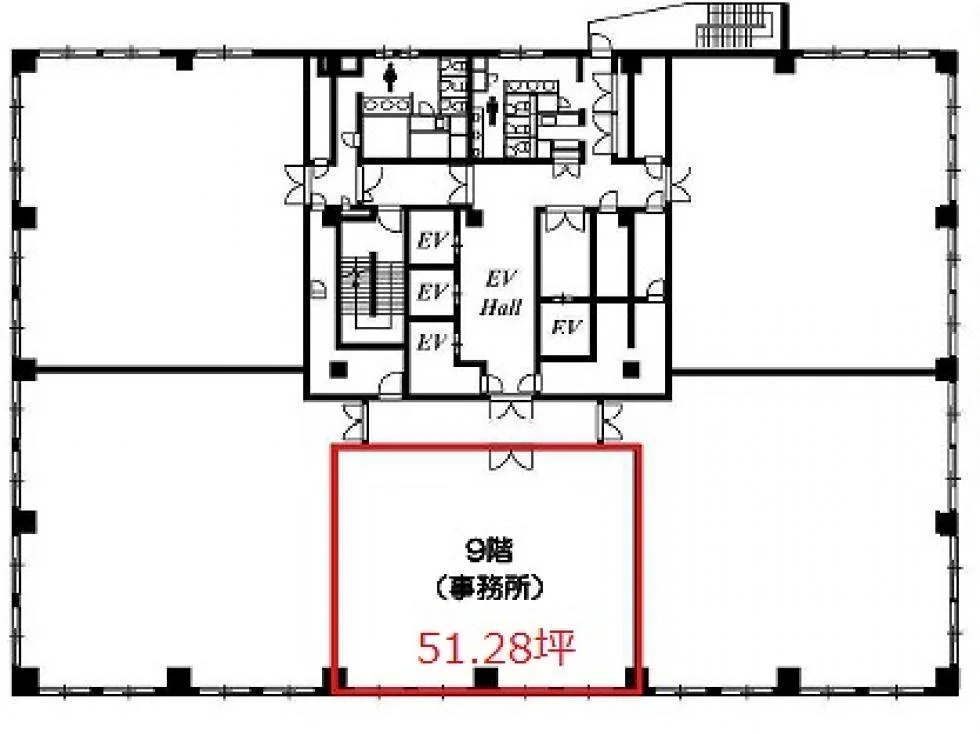 神谷町プライムプレイス 9 フロア図面 9