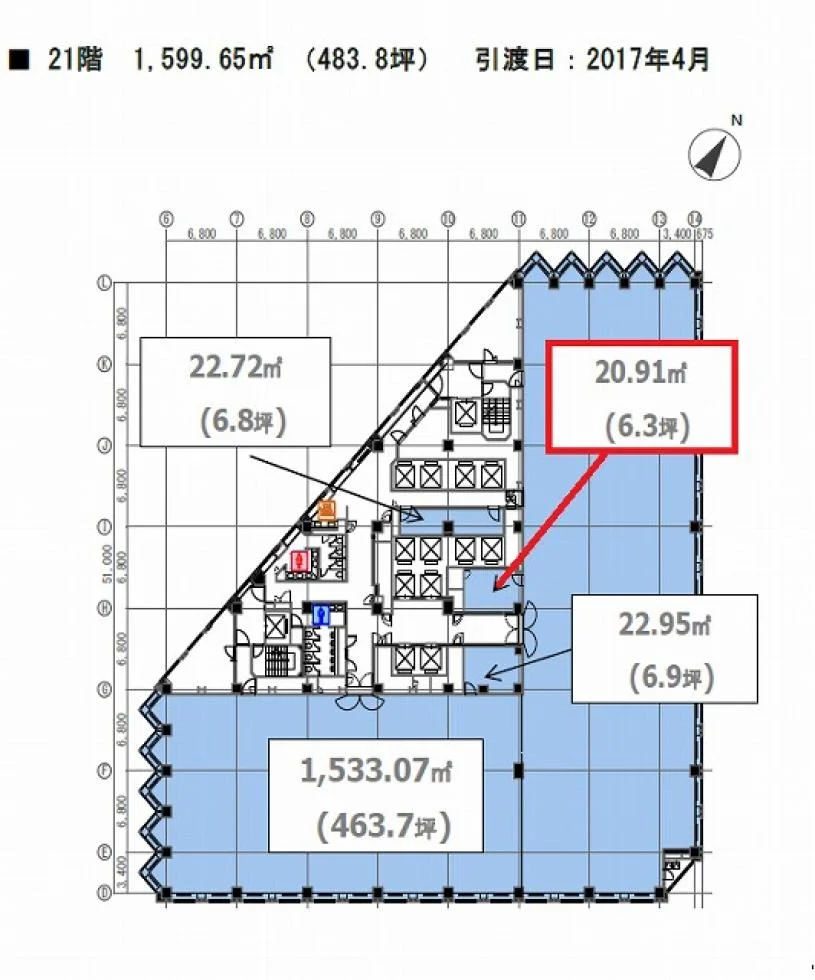 城山トラストタワー 21 フロア図面 10