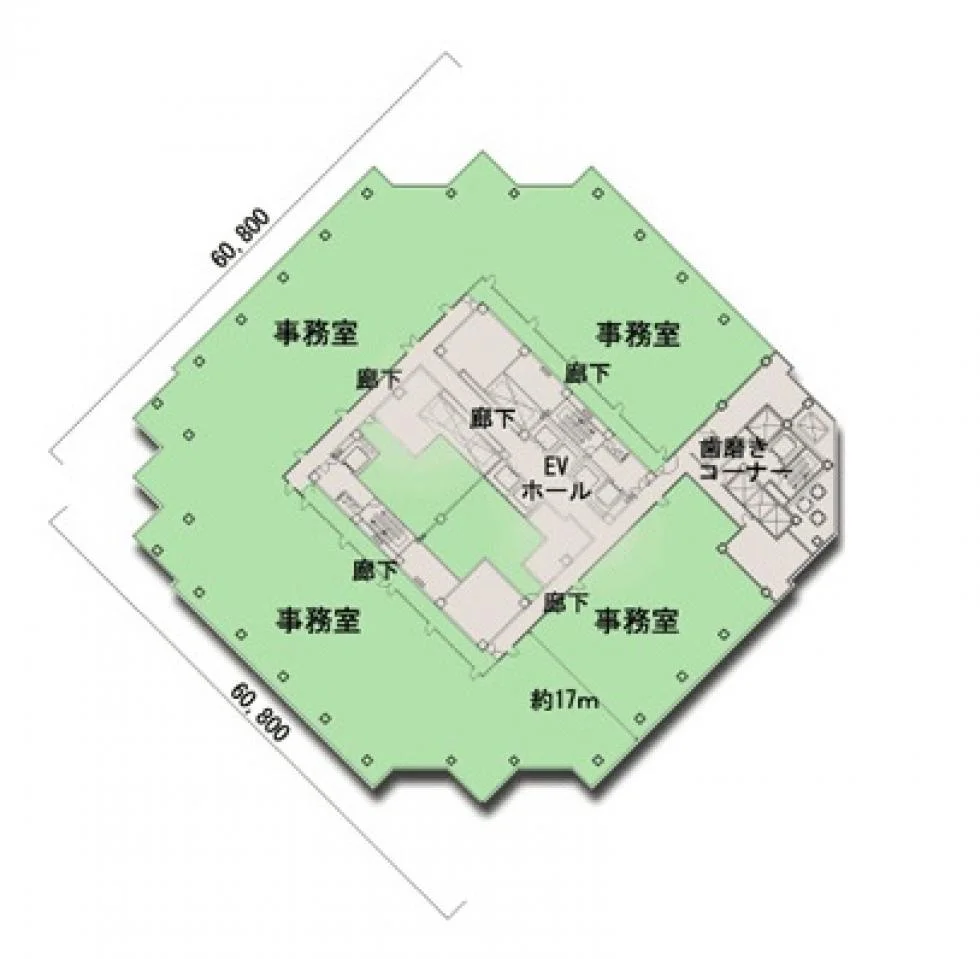 品川イーストワンタワー 16 フロア図面 7