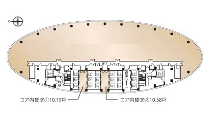 品川インターシティA棟 5 フロア図面 10