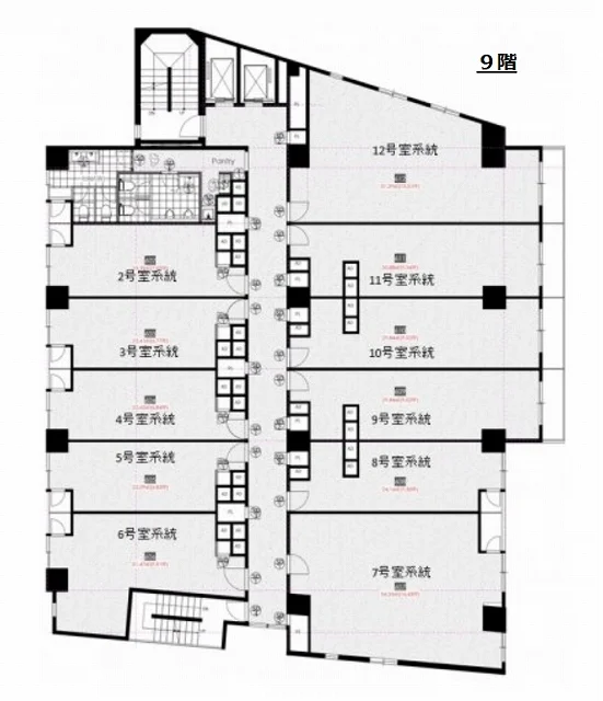 フロイントゥ三田 9 フロア図面 14