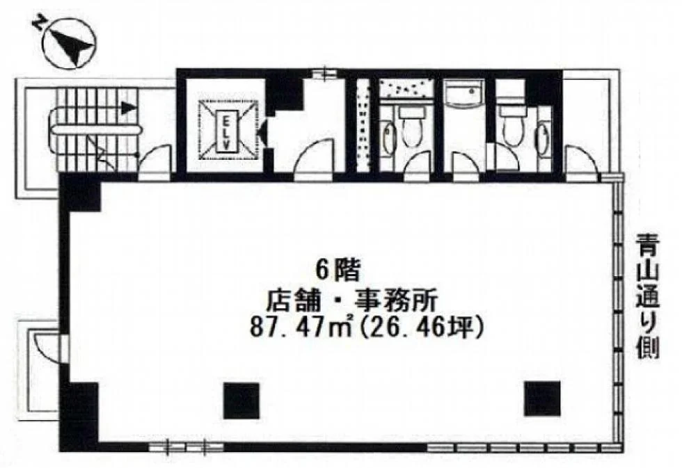川島ビル 6 フロア図面 1