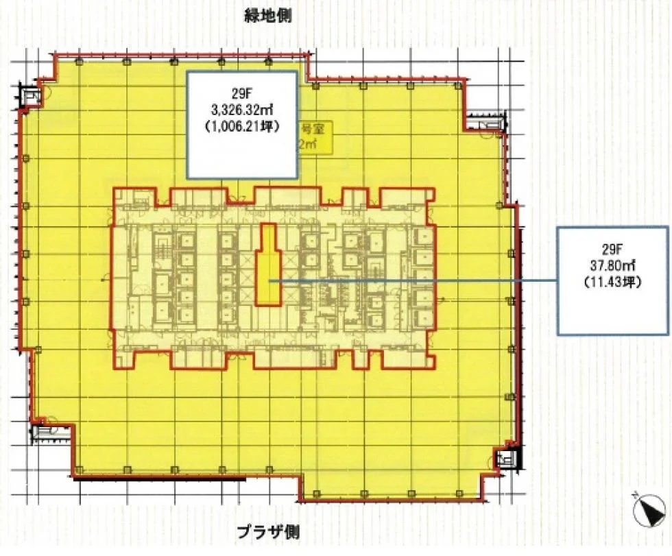 東京ミッドタウン・タワー 29 フロア図面 6