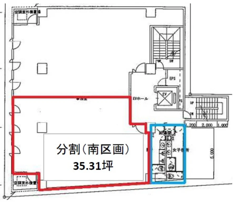 オーキッドプレイス田町ビル 5 フロア図面 1