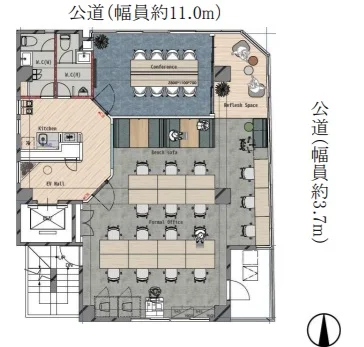 THE CORNER 芝公園ビル 5 フロア図面 1