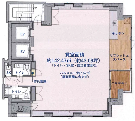ASOOM新橋ビル 4 フロア図面 1