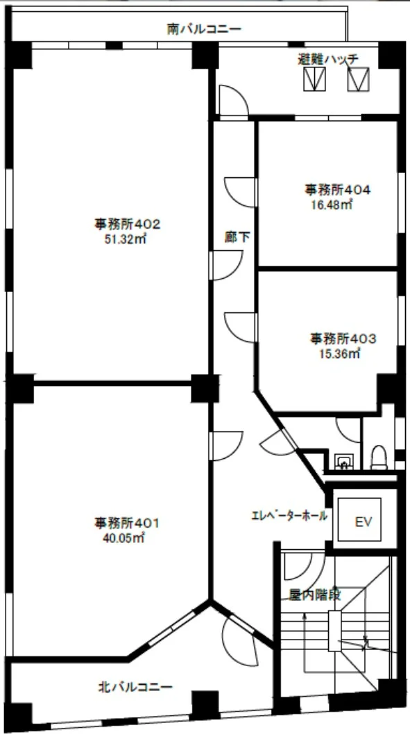 TAS+NAKANOビル 4 フロア図面 24