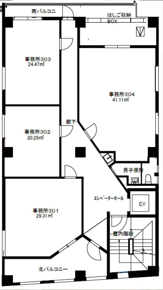 TAS+NAKANOビル 3 フロア図面 24