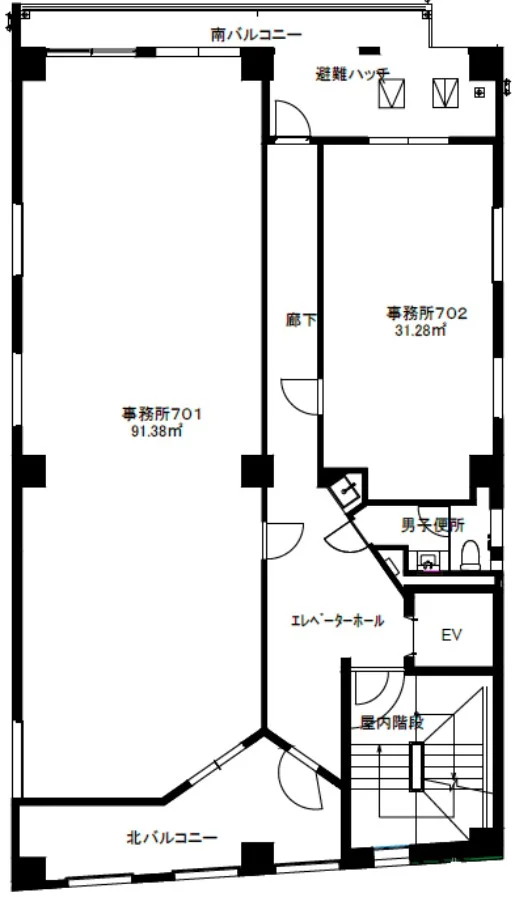 TAS+NAKANOビル 7 フロア図面 24