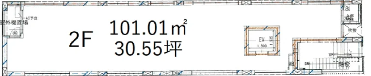 アズ用賀ビルディング 2 フロア図面 1