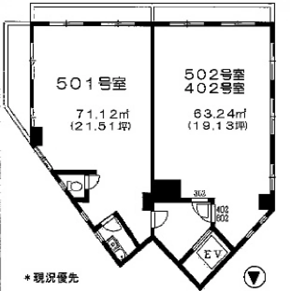 ステーションプラザロイヤル 4 フロア図面 1