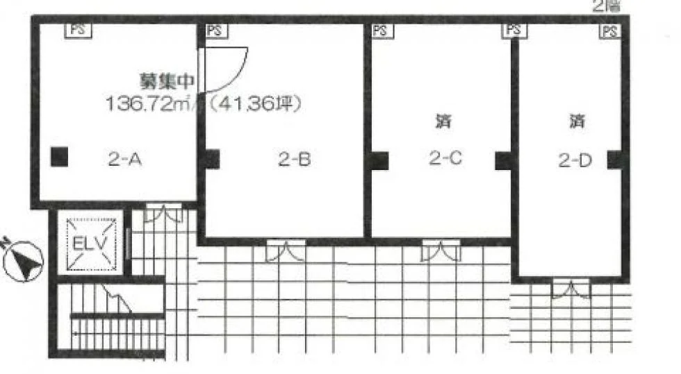 rubino rotondaビル 2 フロア図面 1