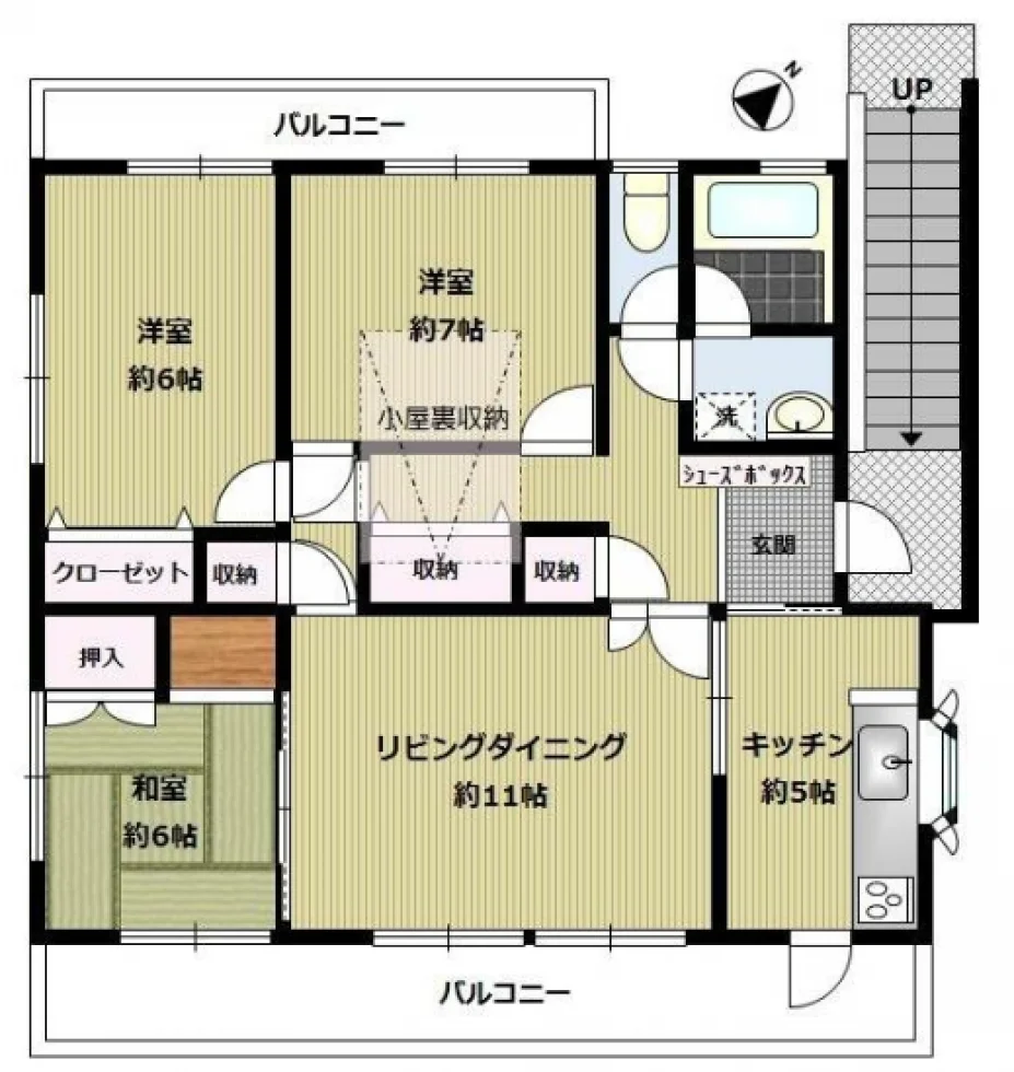上野毛1丁目テラス 2 フロア図面 3