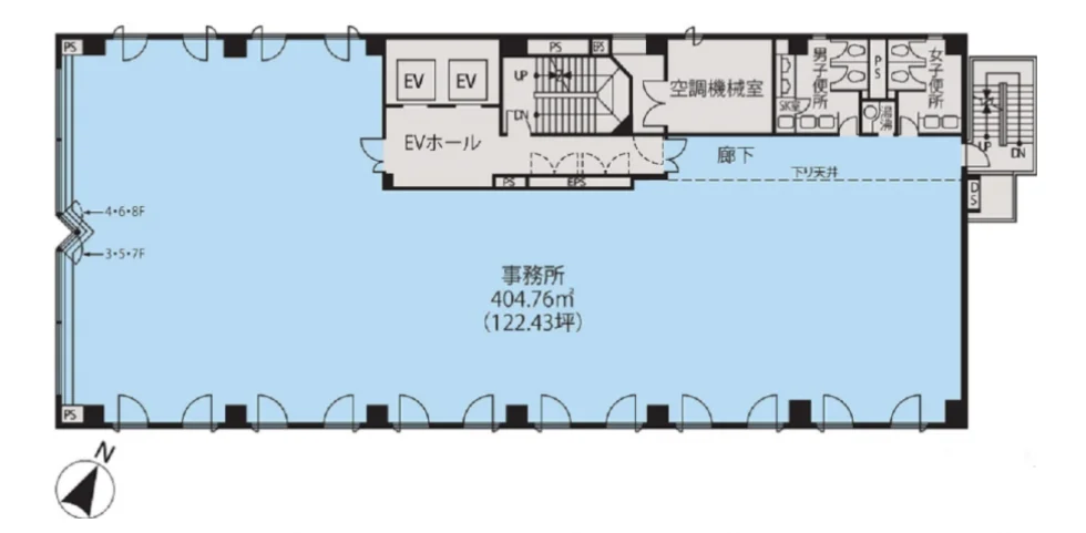 東京建物渋谷ビル 6 フロア図面 1