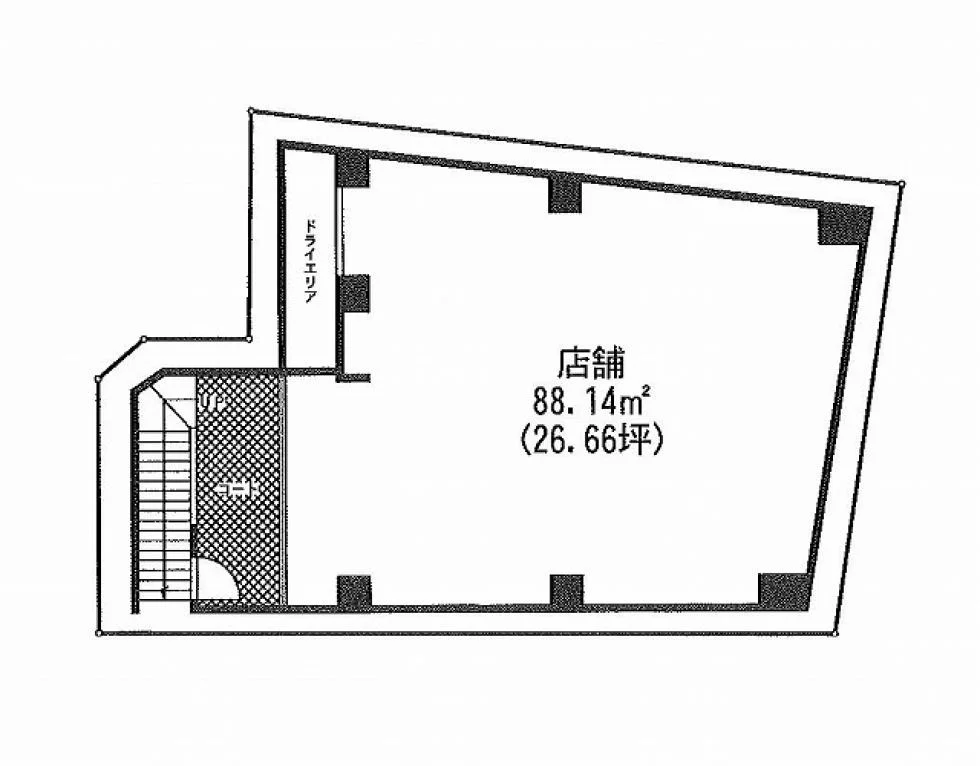神宮前Tビル B1 フロア図面 1