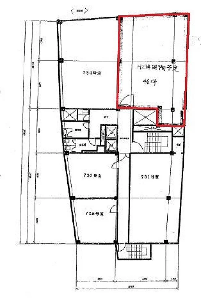 新大宗ビル3号館 7 フロア図面 5