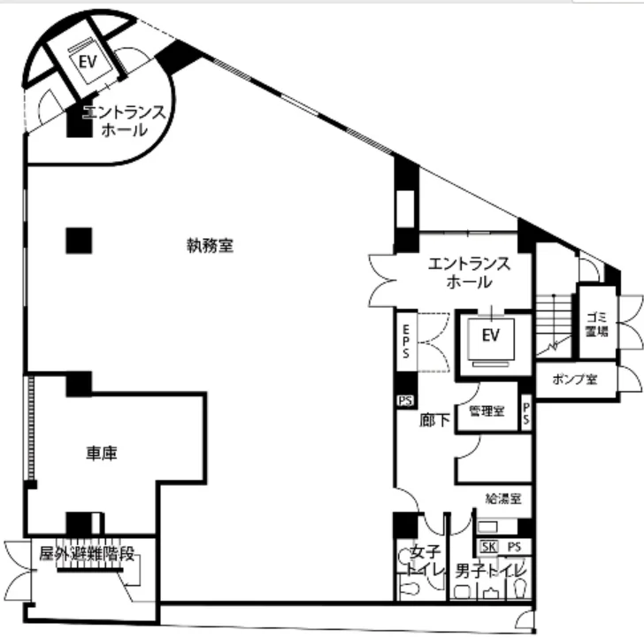 石山ビル 1 フロア図面 1
