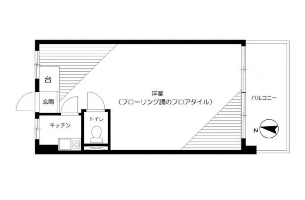 原宿コーポ別館 6 フロア図面 1